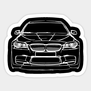 White M5 Car Sketch Art Sticker